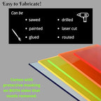 BuyPlastic L-043 Yellow Transparent Fluorescent Colored Acrylic Plexiglass Sheet - Image 5