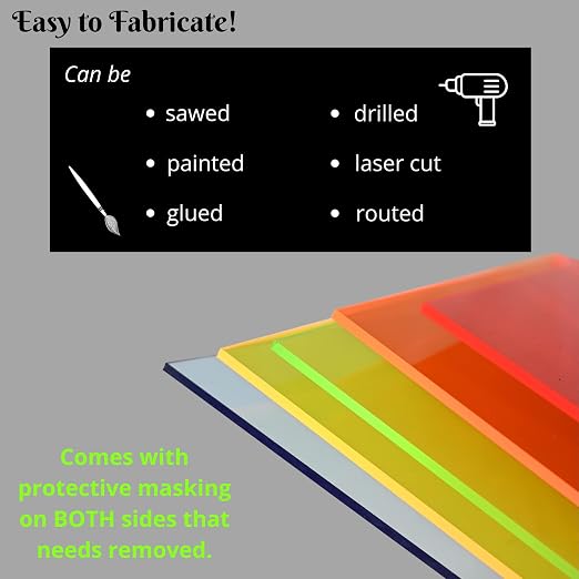 BuyPlastic L-111 Green Transparent Fluorescent Colored Acrylic Plexiglass Sheet - Image 5