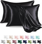 MR&HM Satin Pillowcase for Hair and Skin, Silk Satin Pillowcase 2 Pack by MRHM