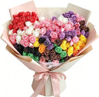 100Pcs Multicolor Foam Rose Heads, Mini Artificial Roses Bulk, Real Touch Fake - Image 4