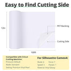 HTVRONT White Permanent Vinyl, Silhouette, Cameo Cutters, Scrapbooking - Image 2