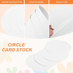 MECCANIXITY 24 Pcs Circle Card Stock, 5.9 Inch Round Cutouts Paper Thick - Image 3