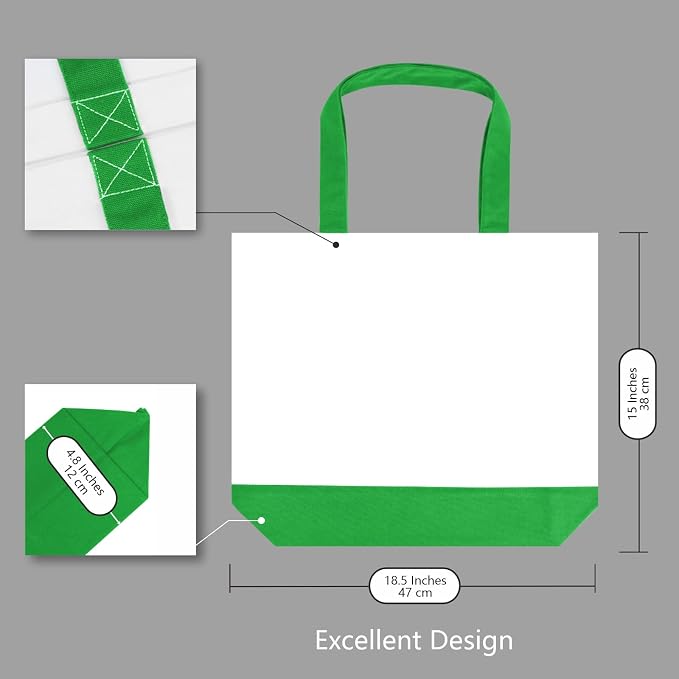 TOPDesign 1-Pack Super Strong Large 12oz Cotton Canvas Tote Bag, Reusable - Image 4