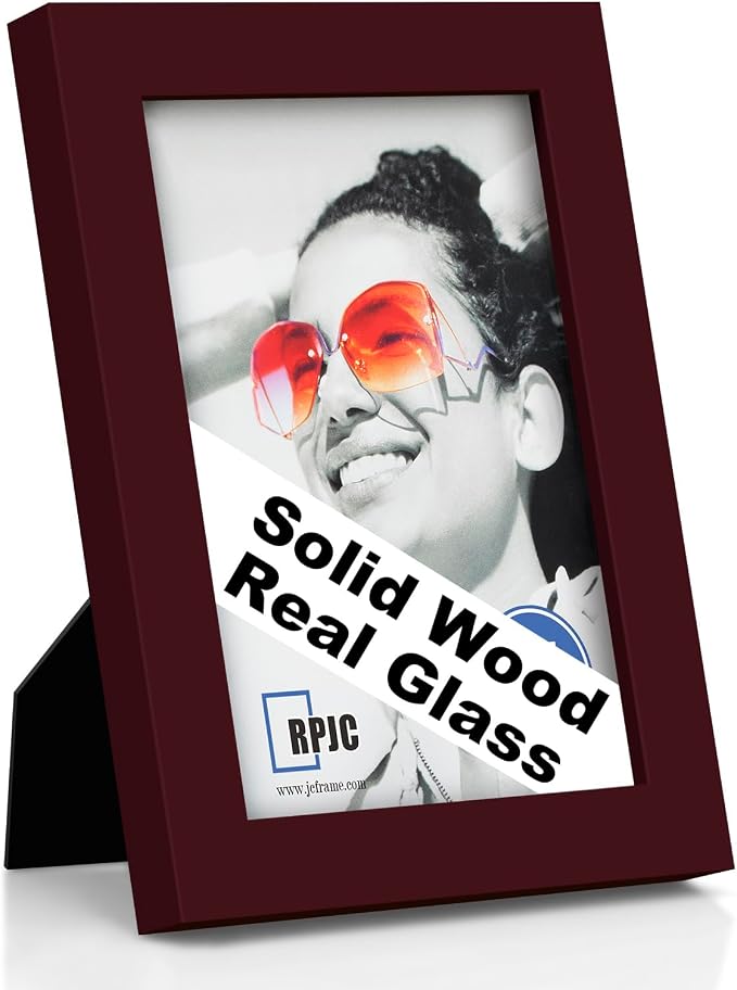 RPJC 5x7 inch Picture Frame Made of Solid Wood High Definition Glass by RPJC
