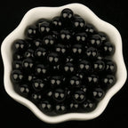 35pcs Round Loose Polish Black Agate Beads - Image 5
