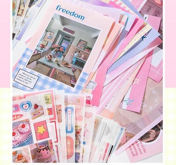 Girl's Korean Retro Sticker Book, Dessert Party Theme - Image 2