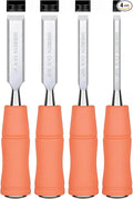 GREBSTK 4-Piece Ultra-Sharp Wood Chisel Set, CR-V Steel Beveled Blades by GREBSTK