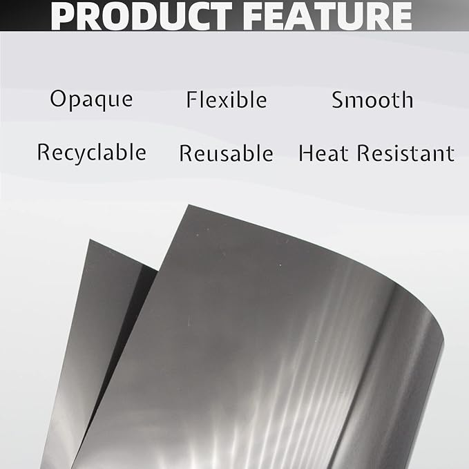 Opaque Black Plastic Sheets, 7.5mil 12” X 12” Craft PET Film, PET Stencil - Image 4