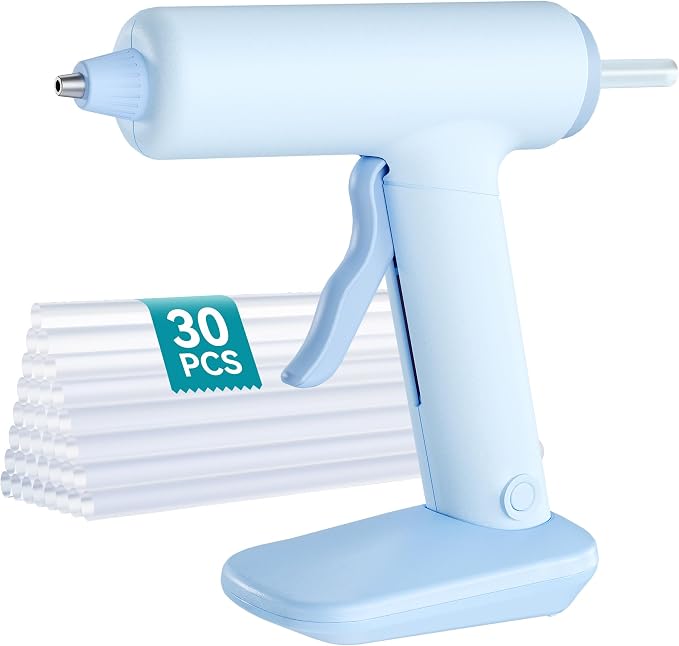Cordless Hot Glue Gun, 30s Fast Preheating by HHDQFTSLG