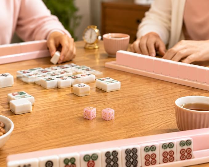 2 Pcs Mahjong Crystal Dice 16mm Pink Crystal D6 Mahjong Dice Set Mahjong Sieve - Image 7
