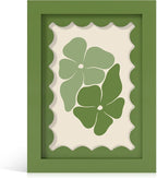 5x7 Picture Frame with Real Glass, Wooden cute 5 x 7 Photo Frame with Wavy Mat by THKRLOF
