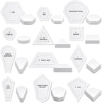 Cinnvoice 612 Pcs Patchwork Paper EPP English Piecing Supplies 12 Shapes by Cinnvoice