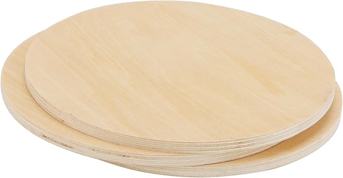 SHEUTSAN 24 PCS 6 x 6 Inch Blank Wood Circles, 1/4 Inch Thick Unfinished Wood - Image 5