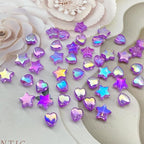 600 PCS Acrylic Heart Star Shape Clear AB Colors Assortment Flat Bead-in-Bead - Image 2