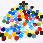 DIY Glass Round Mosaic Tiles, 100 Pieces Assorted Colors Stained Glass Flower - Image 8