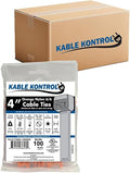 Kable Kontrol Orange Zip Ties 4 Inch 40, 18 Lbs Tensile Strength, Bulk Pack by KABLEKONTROL%C2%AE