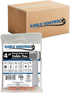 Kable Kontrol Orange Zip Ties 4 Inch 40, 18 Lbs Tensile Strength, Bulk Pack by KABLEKONTROL%C2%AE