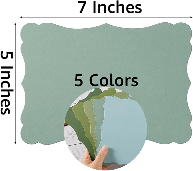 50 Pack Blank Kraft Greeting Cards, 5 Colors, 5x7IN | Thick Cardstock Paper - Image 2