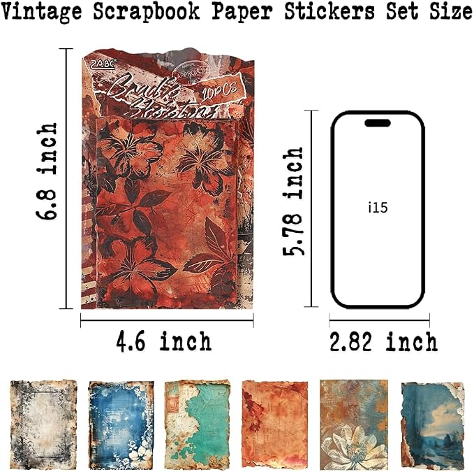 Vintage Scrapbook Paper Stickers - Image 5