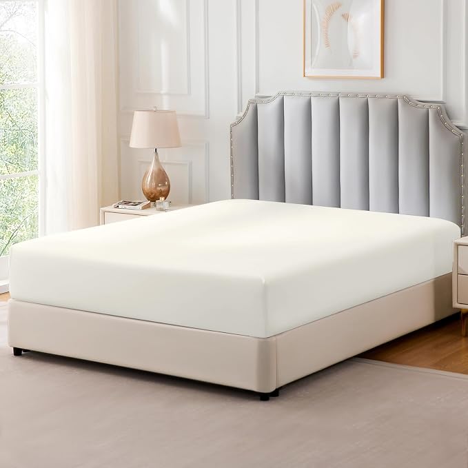 FreshCulture Pure Cotton Fitted Sheets California King Size, 300 Thread Count - Image 8