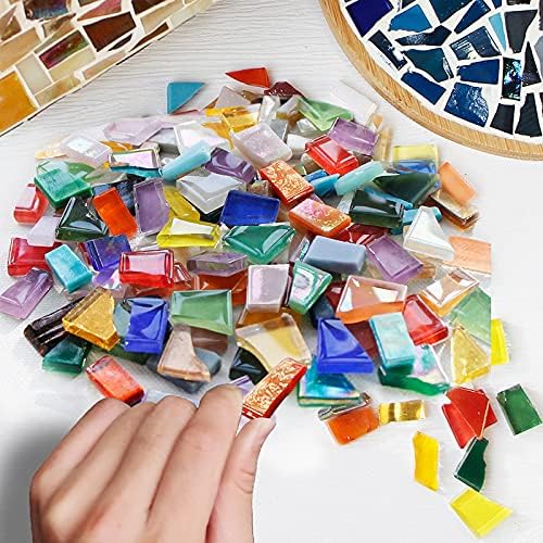 1.1lb Irregular Crystal Mosaic Tiles, Small Mosaic Tile DIY Hobbies Children - Image 6