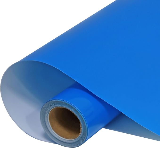 FUNKAKA Fluorescent Blue HTV Heat Transfer Vinyl Rolls by FUNKAKA