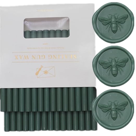 Olive Green Wax Seal Sticks, Sealingwax Gunsticks Set Wedding Invitations - Image 4