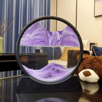 Arthink Moving Sand Art Picture in Motion Round Glass 3D Deep Sea Landscape - Image 2