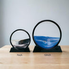 Moving Sand Art Picture- Sand Art Liquid Motion 3D Sandscape, Round Glass Frame - Image 7