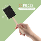 20 PCS Foam Paint Brushes, 1.6 Inch Sponge Brush - Image 2