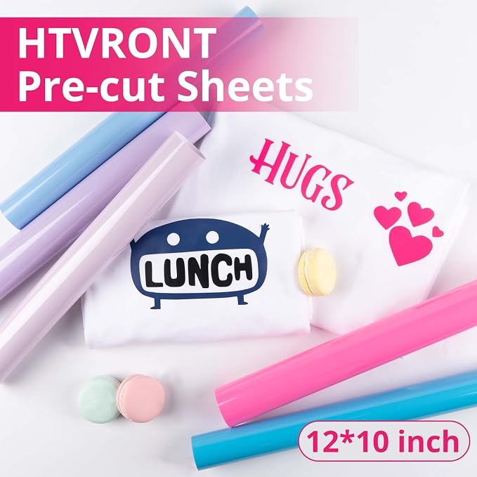 HTVRONT Pink Heat Transfer Vinyl Pink, Iron on Vinyl Compatible - Image 5