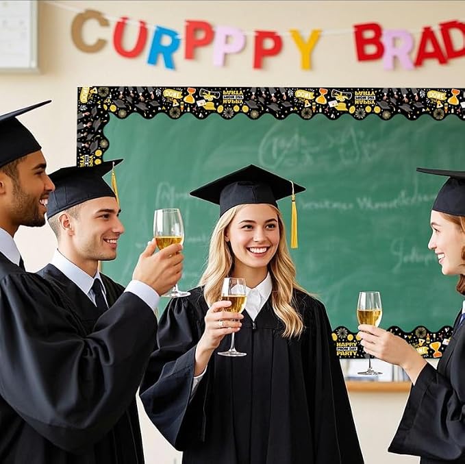 69Ft Graduation Bulletin Board Border Congrats Grad Decoration Trim Stickers - Image 5