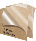 Lesnlok 2 Pieces 18 x 18 Acrylic Sheet 1/8 inch Thick 3mm Plexiglass Sheet by Lesnlok