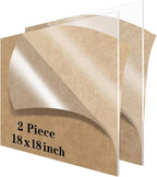 Lesnlok 2 Pieces 18 x 18 Acrylic Sheet 1/8 inch Thick 3mm Plexiglass Sheet by Lesnlok