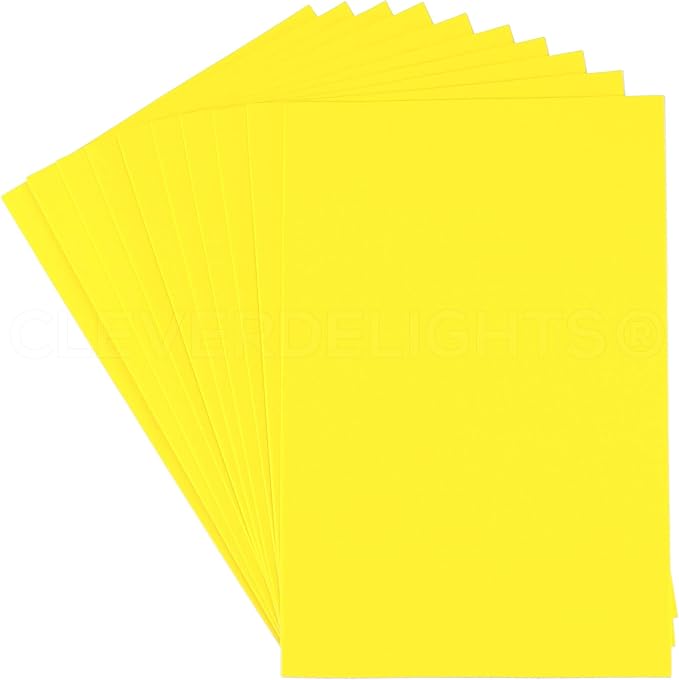 CleverDelights 8" x 12" Yellow Foam Sheets by CleverDelights