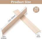 Wooden Dowels for Crafts, Wood Slats Trim Strips for Wall 1/8" × 2" × 12" - Image 3