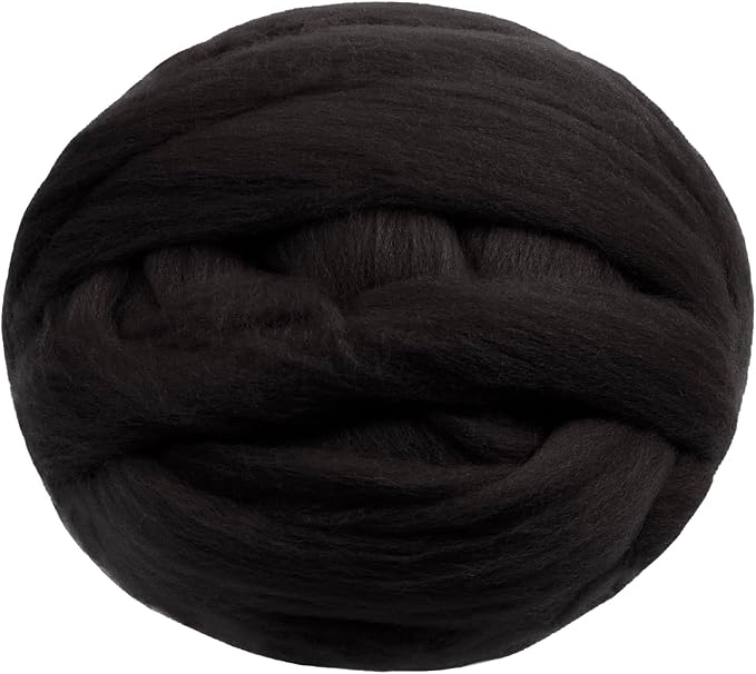 JeogYong Needle Felting Wool, 3.53oz Wool Roving Chunky Wool Yarn, Coffee Wool by JeogYong