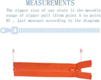 ANPURZII 2PCS #5 28 Inch Vermilion Orange Separating Jacket Zippers - Image 2
