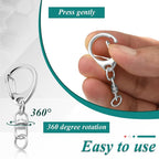 25 Pack Lobster Claw Clasps Keychain Kit, Bulk Key Chain Clasps - Image 4