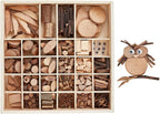 PH PandaHall Wooden Unfinished Craft Kits Garden Playset Loose Parts Natural by PHPandaHall
