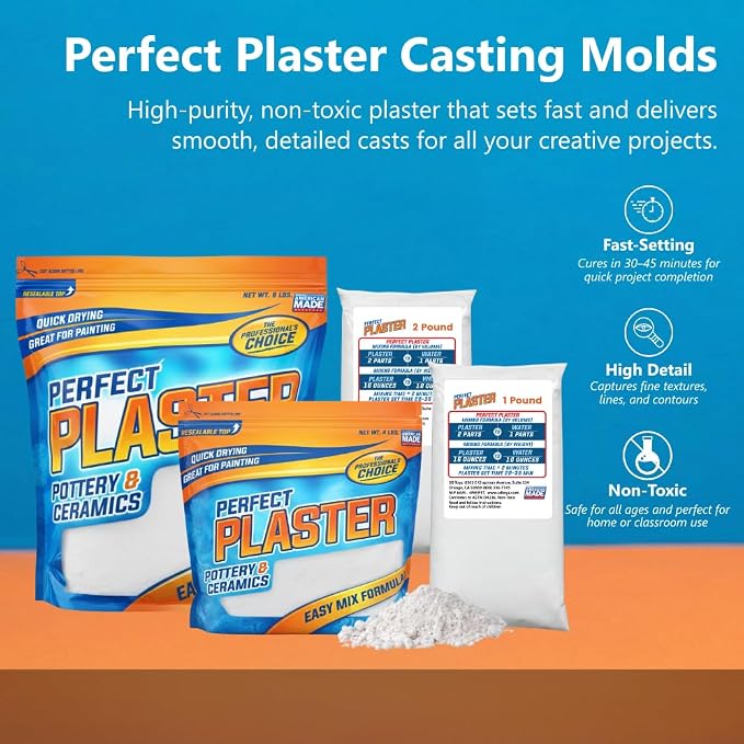 Perfect Plaster for Pottery & Ceramic Slip Casting Molds, Non-Toxic Water-Based - Image 2