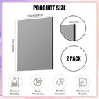 Lesnlok Gray Acrylic Sheets 1/8 inch Thick 3mm 2 Pack 16 x 20 Clear Plexiglass - Image 2