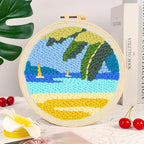 Coconut Tree Punch Needle Kit for Beginners, Crochet Kit for Adult, Home Decor - Image 2