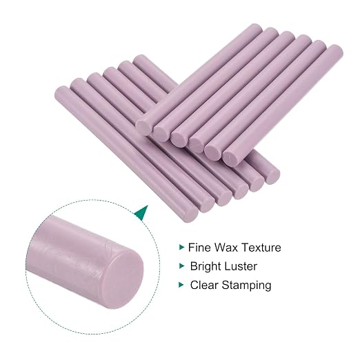 MECCANIXITY 12 Pcs Dark Pink Cylinder Sealing Wax Stick Glue Gun Wax Seal Rod - Image 3