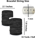 LUSTEMBER Stretchy String for Bracelets, 2 Rolls 1 mm Sturdy Elastic String - Image 2