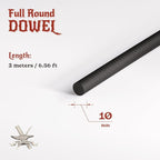 The Foamory's No Waste Full Round EVA Foam Dowel. 10mm x 2M Length. High-Density - Image 2