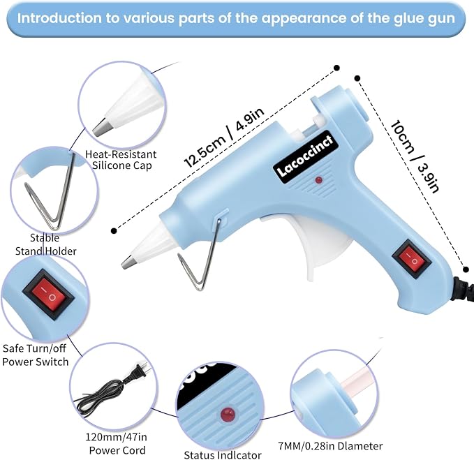 Hot Glue Gun Kit with 30 Glue Sticks, 20W Mini Glue Gun Set | Fast Preheating - Image 3