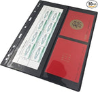 MUDOR Stamp Pages for Collection Album Binder Book, 2 Vertical Pockets | 10 by MUDOR