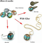 60 Pieces Transparent Glass Dome Imitation Gemstone Clear Round Dome Tiles - Image 4