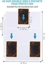 Trading Card Sleeves, JIQEZNL 1440 Pockets Premium Double Side Baseball Card - Image 2